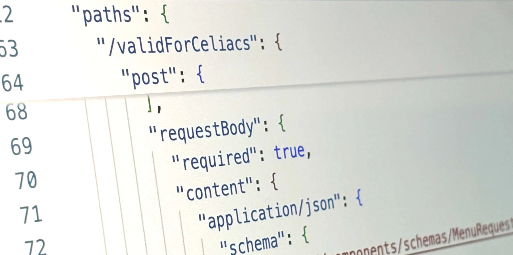 Let's take a close view at a JSON schema.
